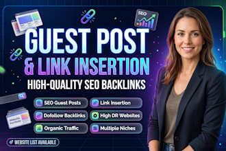 provide SEO guest post articles, premium backlinks, and guest post services
