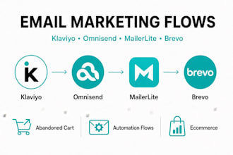 email marketing klaviyo flows omnisend mailerlite brevo abandoned cart ecommerce