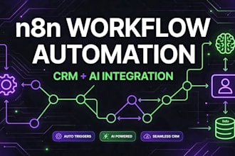 create n8n workflow automation with CRM and ai agent integration