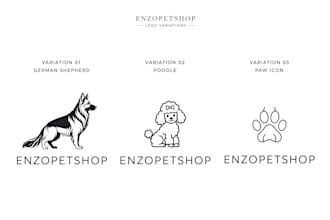 design luxury gold pet shop logo like enzopetshop for premium branding