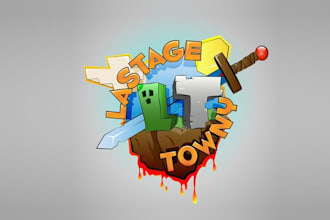 design professional super minecraft server logo