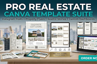design real estate canva instagram posts, realtor templates and property flyers