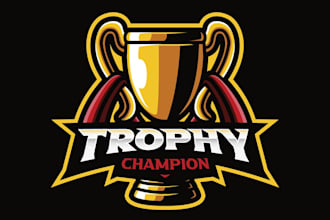 make amazing luxury trophy logo design in very short time