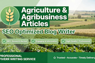 write agriculture and agribusiness blog articles