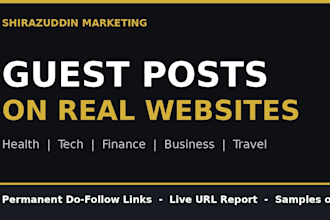 publish a guest post on high traffic health, tech and business websites