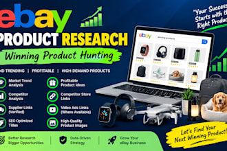 do ebay product research and winning product hunting