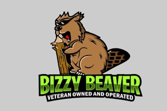 design bizzy beaver stump grinding logo