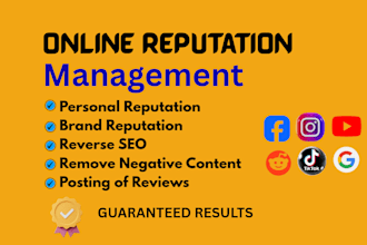 build positive online reputation management for business owners and individual