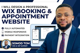 design a professional wix booking and appointment website for your business