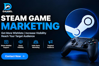 market steam game promotion, steam game wishlist, indie game and game visibility