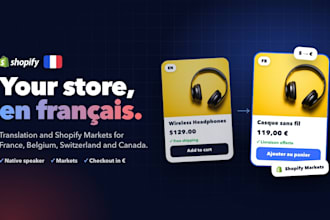 translate your shopify store into native french and set up shopify markets