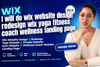 do wix website design redesign wix yoga fitness gym wellness coach landing page