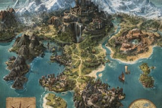do fantasy, retro and vintage maps for board
