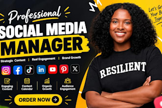 be your social media marketing manager and content creator to grow your brand