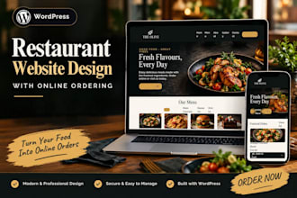 build or redesign a restaurant website with online ordering restaurant site