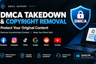 remove facebook instagram google tiktok reddit and youtube by dmca takedown