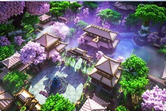 create build a custom minecraft village or medieval settlement