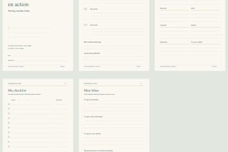 design french worksheets checklists and planners in canva