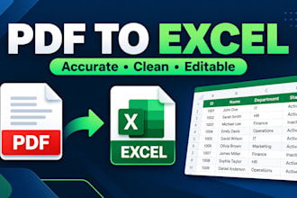 convert PDF to excel, word, and editable spreadsheets