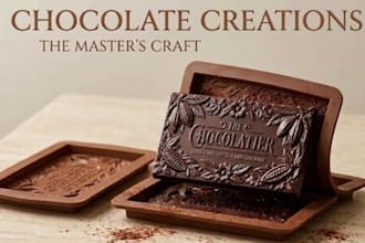 design custom 3d chocolate mold, silicone mold box and stl file for 3d printing