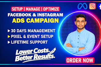 manage meta ads, facebook ads campaigns, instagram ads and meta ads manager