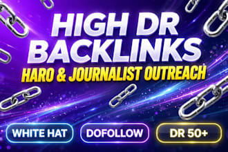 get high DR backlinks from haro journalist outreach
