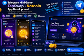 develop tapswap notcoin telegram mini game app, web3 dapp