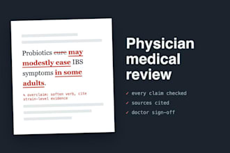 medically review and fact check your health article as a doctor