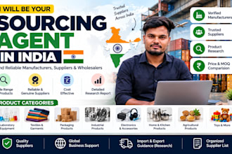 be your sourcing agent in india for manufacturers and suppliers