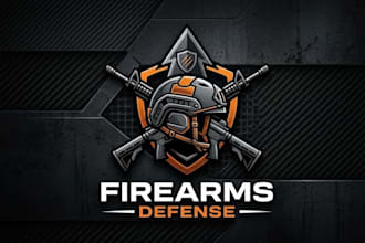 create modern defense helmet logo for company