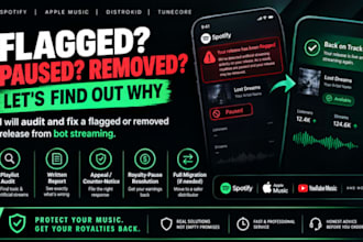 audit and fix a flagged or removed release from bot streaming