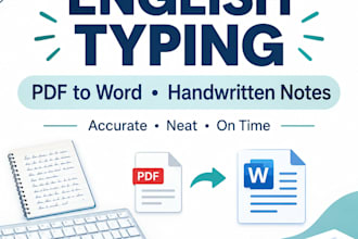 type your hand written notes and convert PDF to words