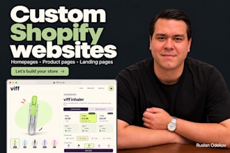 design your shopify homepage, landing page or product page