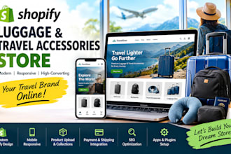 build a high converting shopify luggage and travel store