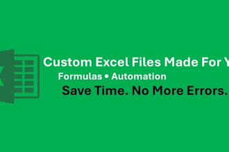 create custom excel sheets, formulas, charts and automate your excel file
