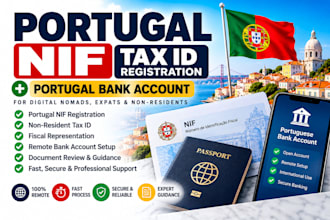 help you get a portugal nif tax id and open a portugal bank account remotely