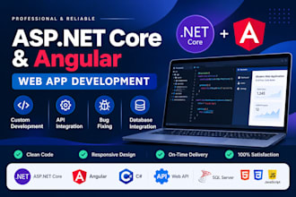 develop asp net core and angular apps