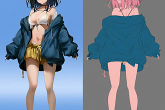 draw anime illustrations for you nsfw