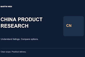research chinese products and compare options for your needs