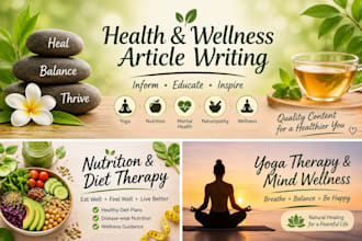 write health, wellness, nutrition and yoga articles
