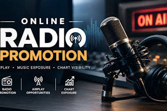 promote your music on online radio stations for airplay and chart exposure