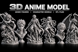 3d anime model sculpting custom figurines character model design for 3d printing