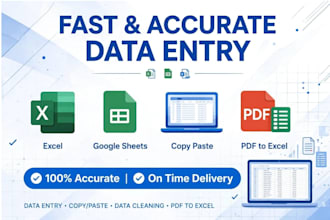 do accurate data entry, excel and google sheets work