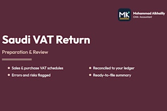 prepare and review your saudi vat return from your books