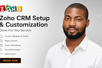 setup and customize your zoho CRM modules, fields, layouts and workflows