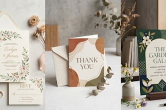 design elegant invitation, event cards and posters