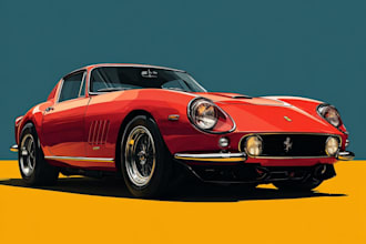 create a realistic automotive digital painting