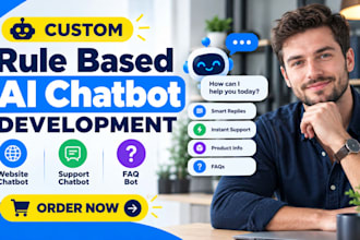 custom rule based ai chatbot development website chatbot support faq chatbot