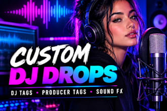 record sexy energetic female voice dj drops, female dj drops and producer tags