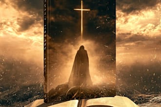 design christian book cover , createspace book cover design